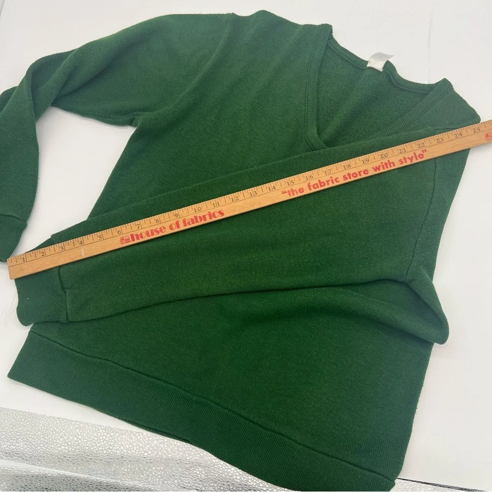 Vintage‎ Champion Michigan State Sweatshirt Medium Green V-Neck USA Made